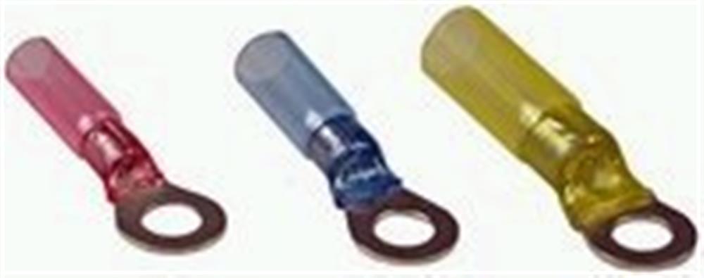 Brady G2 Dri-Seal Cable Lug with heat shrink - 6 mm², 8mm, yellow, Insulated, Heat-shrink / copper