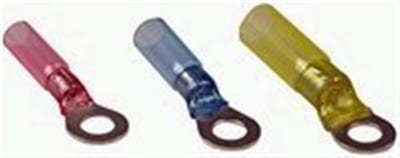 Brady G2 Dri-Seal Cable Lug with heat shrink - 6 mm², 8mm, yellow, Insulated, Heat-shrink / copper