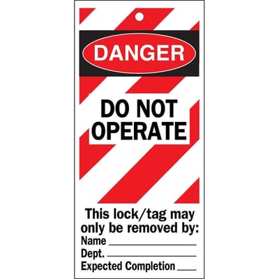 Brady Lockout B-851 Safety sign "Do Not Operate" - red, black, white
