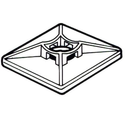 Brady TMS-2 Cable Tie Base - 25mm, 25mm, white, PA ( Polyamide )