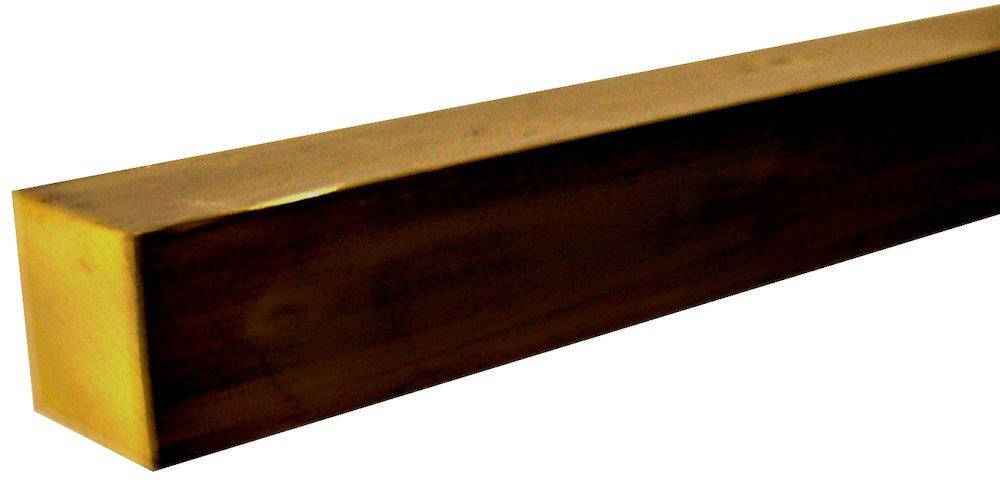 Brass Rod brass square CW614N/MS58 - 25mm, 3000mm, 25mm, 5.31KG/m