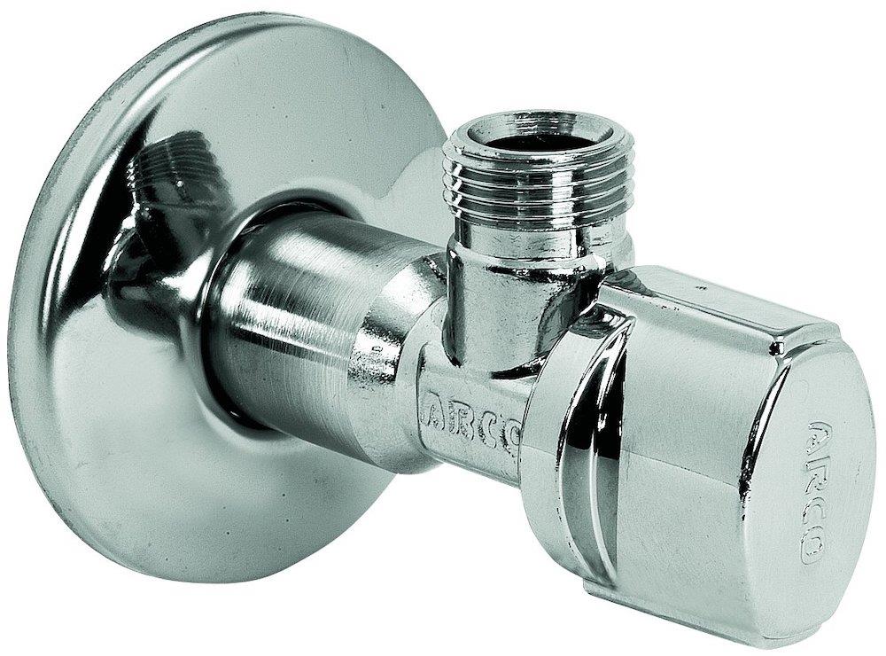 Broen Arcofix Stop Valve long model nipple/nipple - 1/2", Chrome-plated, 1/2"