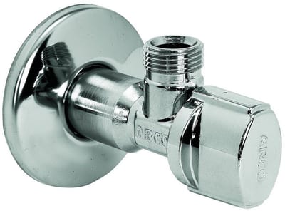 Broen Arcofix Stop Valve long model nipple/nipple - 1/2", Chrome-plated, 1/2"
