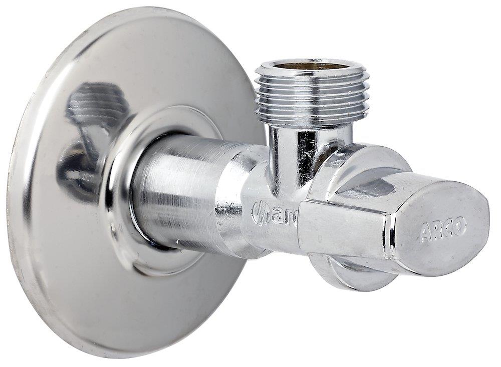 Broen Arcofix Stop Valve nipple/nipple - 1/2", Chrome-plated, 1/2"