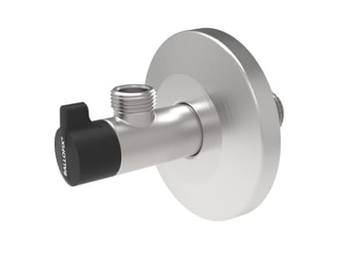 Broen Ballofix Angle Valve nipple/nipple - 3/8", stainless, 1/2"