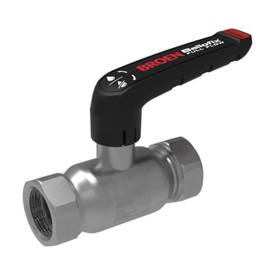 Broen Ballofix Ball Valve low model coupling/coupling - Normal, L-handle, Galvanised steel, 1", 1"