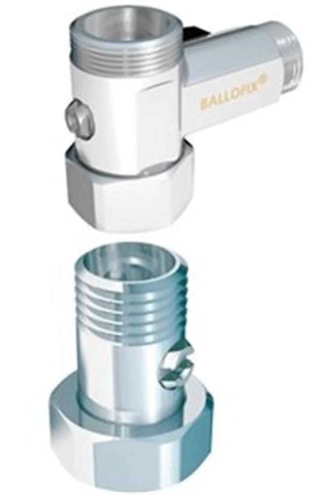 Broen Ballofix Intermediate Piece with union and shut-off socket/nipple - Straight, Without, 1/2", 3/4"