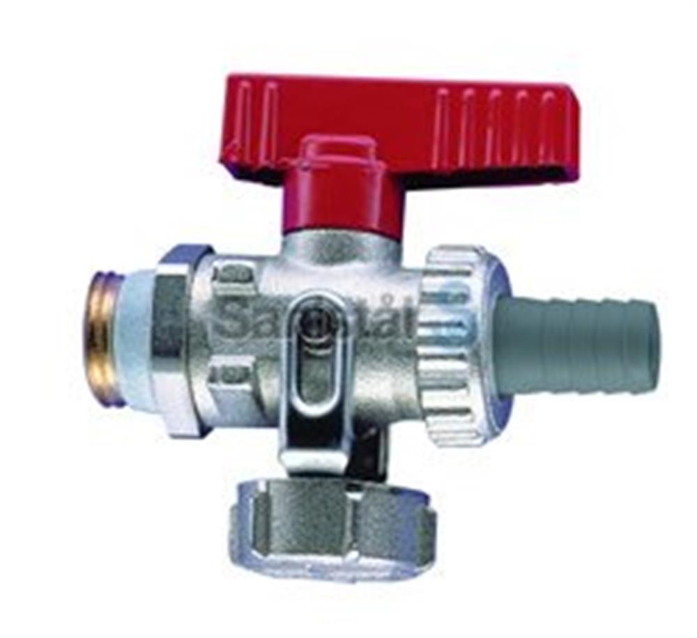 Broen Simplex Bottom Valve with hose connection and end cap - 1/2"
