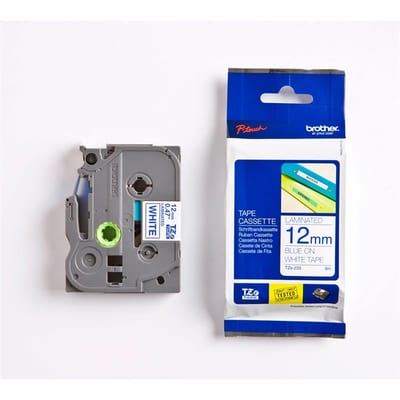 Brother TZE-233 Label Tape blue/white - 12mm