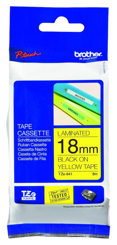Brother TZE-641 Label Tape black/yellow - 18mm