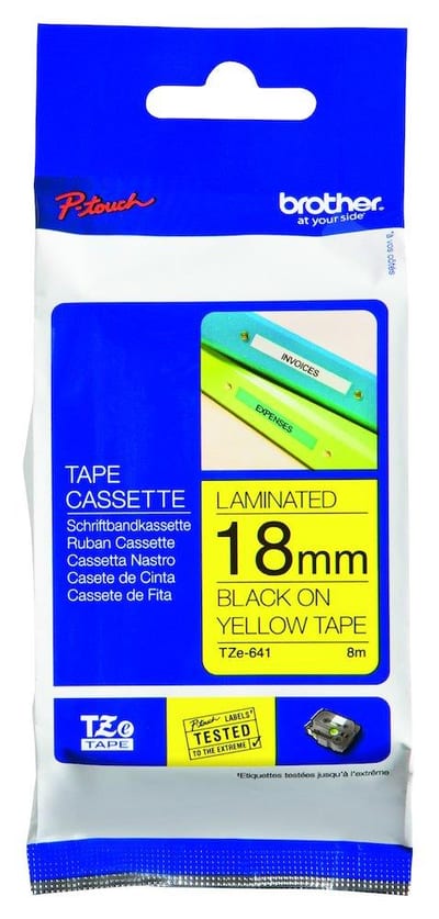 Brother TZE-641 Label Tape black/yellow - 18mm