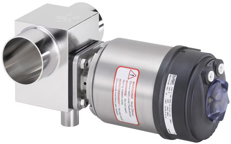Bürkert T-diaphragm Valve with Pneumatic Actuator in Stainless Steel (Type ELEMENT) for Decentralised Automation