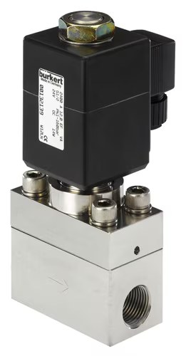 Bürkert 2/2 Way Solenoid Valve Servo-operated for High Pressure