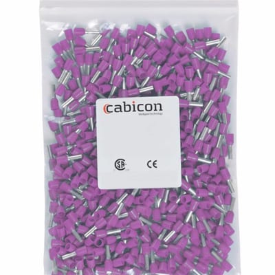 Cabicon TE 0,25 N Terminal Tube - 0,25 mm², Insulated, PP-Cu ( Polypropylene / copper ), Violet