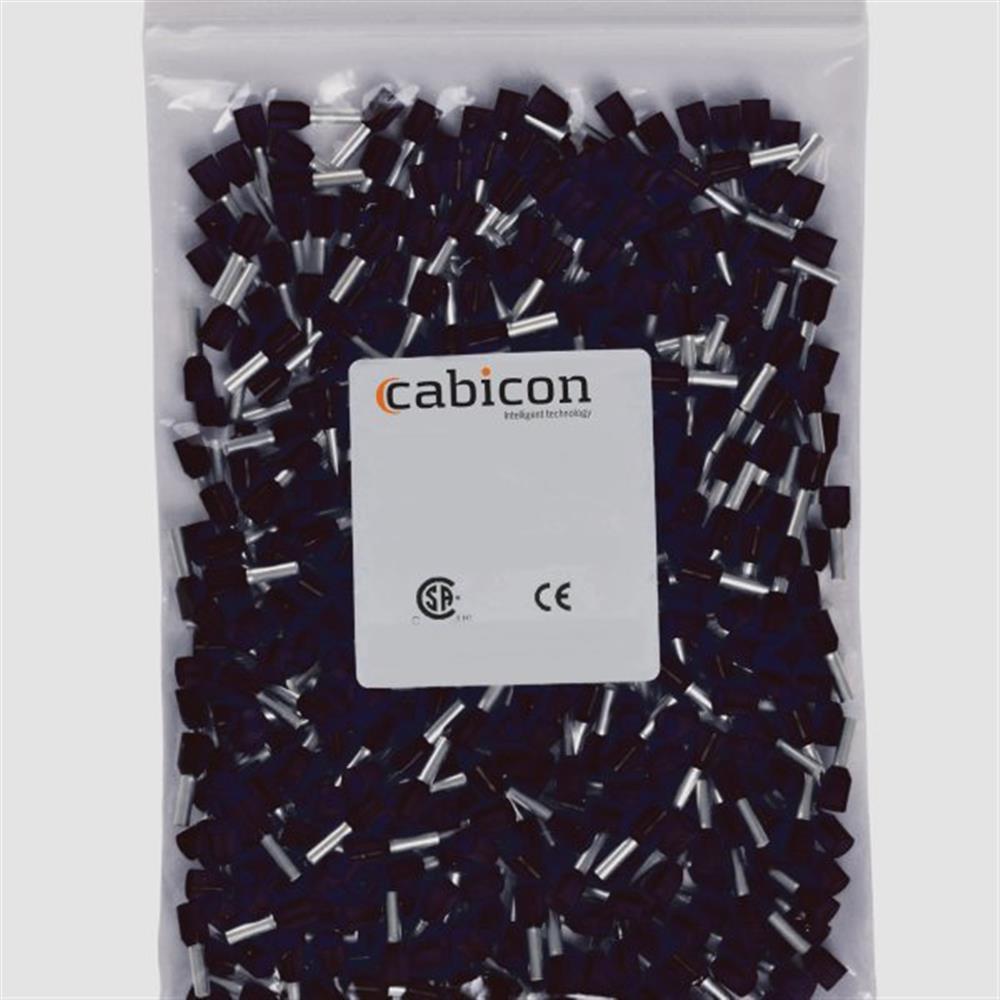 Cabicon TE 1,5 N Terminal Tube - 1,5 mm², Insulated, PP-Cu ( Polypropylene / copper ), black