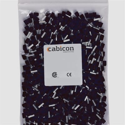 Cabicon TE 1,5 N Terminal Tube - 1,5 mm², Insulated, PP-Cu ( Polypropylene / copper ), black