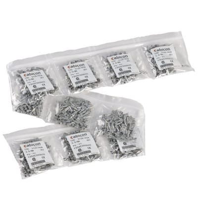 Cabicon TE 2,5 N Terminal Tube - 2,5 mm², Insulated, PP-Cu ( Polypropylene / copper ), grey