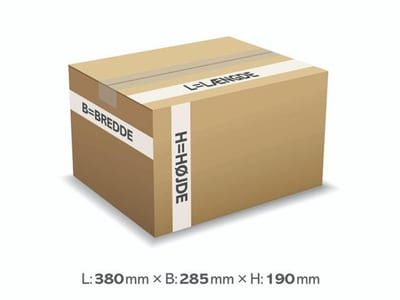 Cardboard Box - 380mm, 190mm, 285mm, 3mm
