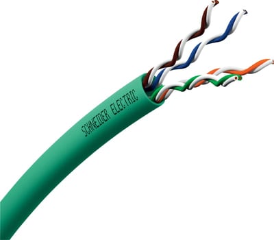 Schneider Electric Copper LAN cable, Actassi, U/UTP, 4P, CAT5E, Euroclass D, 155MHz, LSZH, 500M VDICD115218