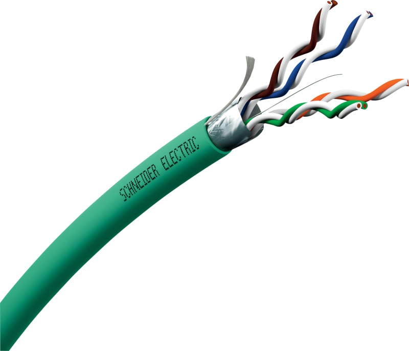 Schneider Electric Copper LAN cable, Actassi, F/UTP, 4P, CAT5E, Euroclass D, 155MHz, LSZH, 305M VDICD135118