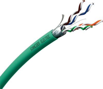 Schneider Electric Copper LAN cable, Actassi, F/UTP, 4P, CAT5E, Euroclass D, 155MHz, LSZH, 305M VDICD135118