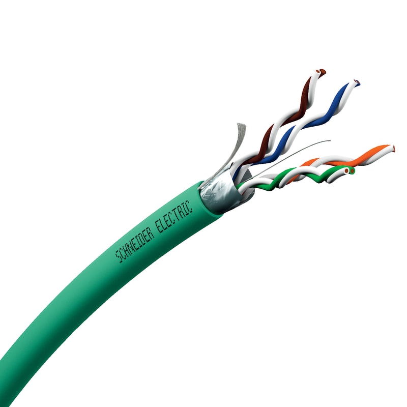 Schneider Electric Copper LAN cable, Actassi, F/UTP, 4P, CAT5E, Euroclass D, 155MHz, LSZH, 500M VDICD135218