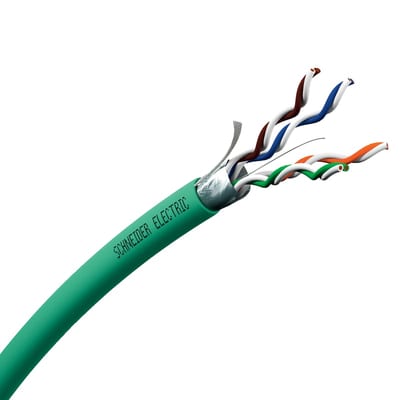 Schneider Electric Copper LAN cable, Actassi, F/UTP, 4P, CAT5E, Euroclass D, 155MHz, LSZH, 500M VDICD135218