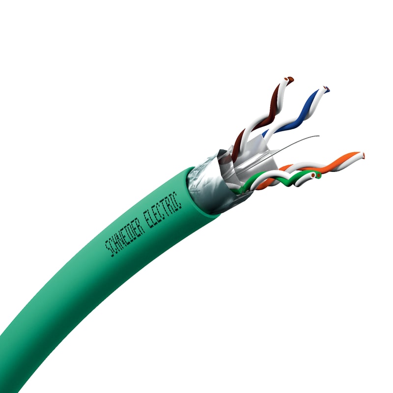 Schneider Electric Copper LAN cable, Actassi, F/UTP, 4P, CAT6A, Euroclass D, 550MHz, LSZH, 500M VDICD13X218