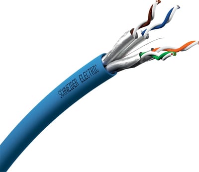 Schneider Electric Copper LAN Cable, Actassi, U/FTP, 2X4P, CAT6A, Euroclass C, 550MHz, LSFRZH, 500M VDICC62X228