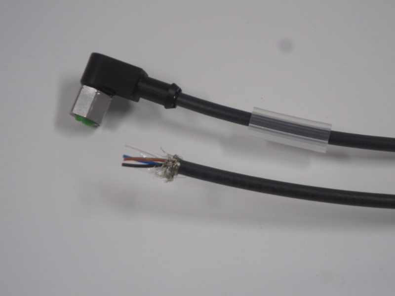 M12 FEMALE 90° V4A PUR-OB 4X0,34 shielded black UL,CSA+drag chain 10M (340645)