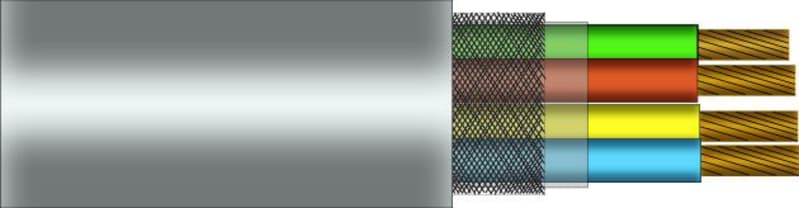 nek Cable Shielded flexible multicable for for signal - data - and lydanlegg PFSK 12X0,22 MM2