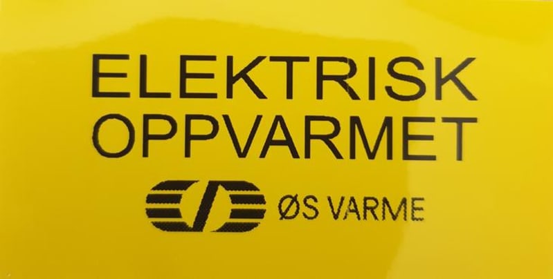 Øs Varme Warning Label "Electrically Heated" Set of 3 (1036757)
