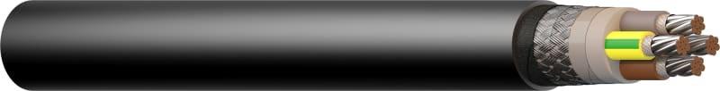 Prysmian BFOU 0.6/1 kV 2x4/6 mm² 15.5 mm Ø Black Marine Cable (20110526)