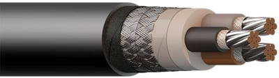 BFOU 0.6/1KV P5/P12 3G 2,5 mm² Black