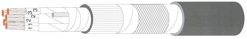 Prysmian RFOU(C) 8-Triple 0.75 mm² 21 mm Ø Grey Instrumentation Cable (20120514)