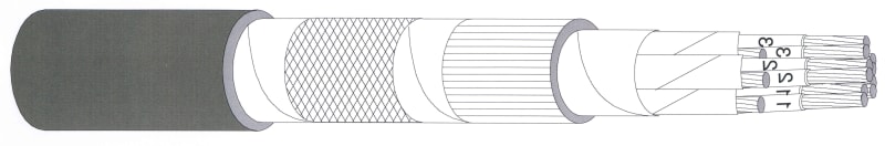 Prysmian 20110608 RFOU (i) 3 x 1.5 mm² S1/S5, 11.5 mm Ø, Grey