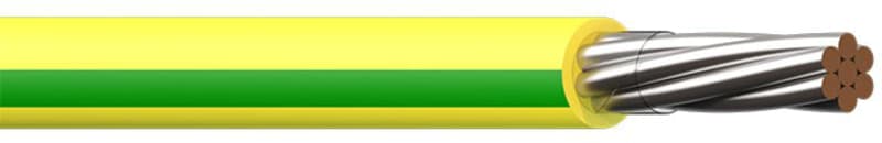 Prysmian UX 1000 V 1x6 mm2 Cable, Ø5.5 mm, Yellow/Green (20109530)