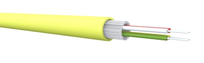 Fibre cable G2 9/125 AXAI In/O-W Yellow
