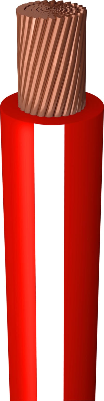 H05Z-K 1X0,75 RED/WHITE 300/500 V S200