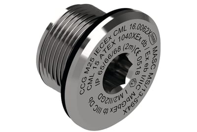 M32 NP Brass Stopping Plug, Dome