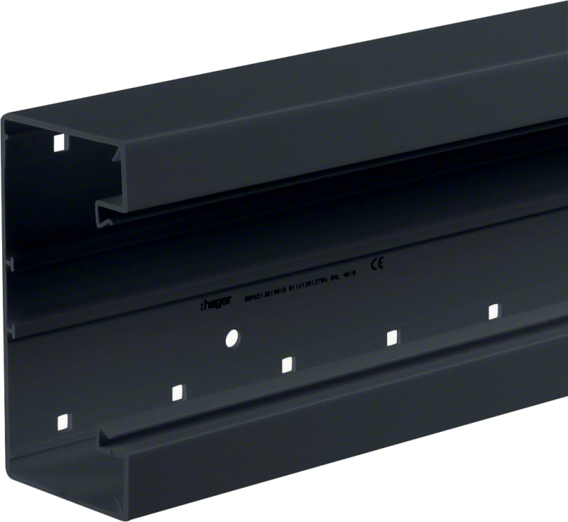 Wall Trunking BRP 130x65 mm, 2 m, PVC, Black (BRP6513019011)