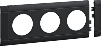 Hager Systemer G36149011 3-way Socket Frame Black for BRP