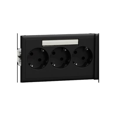 CYB-PS 3-Way master outlet, black, with screw