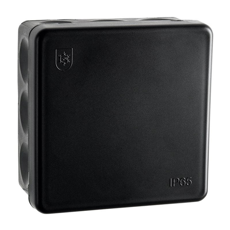 IP65 Junction BOX 85X85 Black (78721)