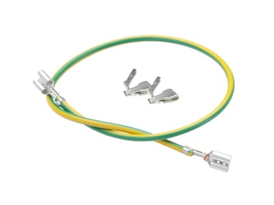 Earth cable with clips 2,5 mm² 0,2M