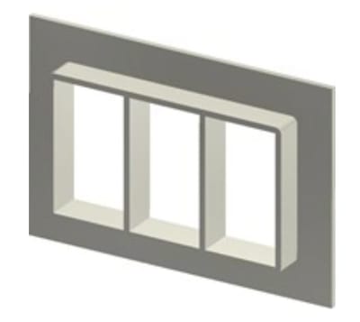 Roxtec SF frame - SF 6X2 ALU