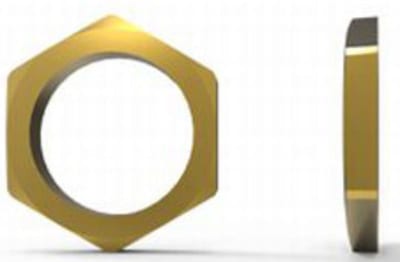 Hawke Locknut, size D, M50, brass