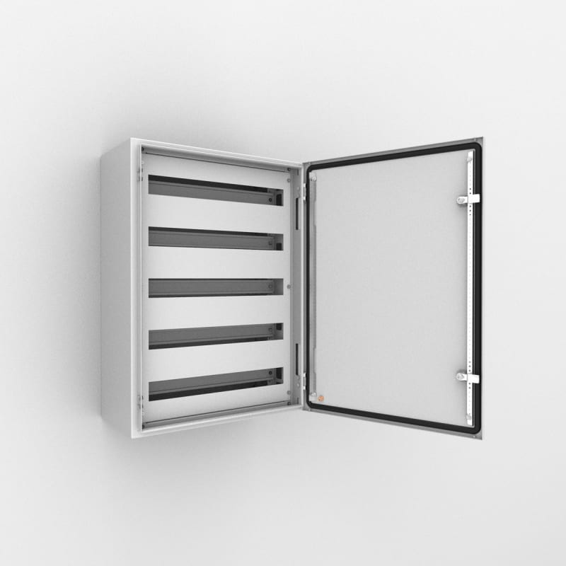 nVent HOFFMAN AC10060R5 Modular Chassis, AC, 980X560X98MM, Light Gray, Mild Steel