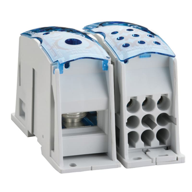 nVent ERIFLEX UDF9C500AL Single Pole Dist. Block, 490 A UL/CSA, Flat Cond. Line, 9 Cables Load, Aluminum