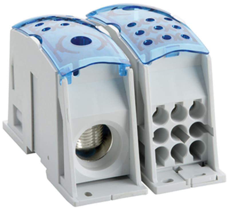 nVent ERIFLEX UD9C630AL Single Pole Dist. Block, 420 A UL/CSA, Cable Line, 9 Cables Load, Aluminum